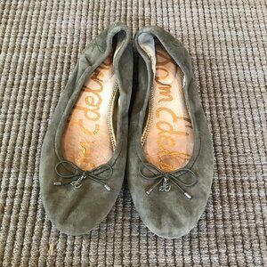 Sam Edelman Women's Felicia Leather Moss Ballet Shoes Size 8.5